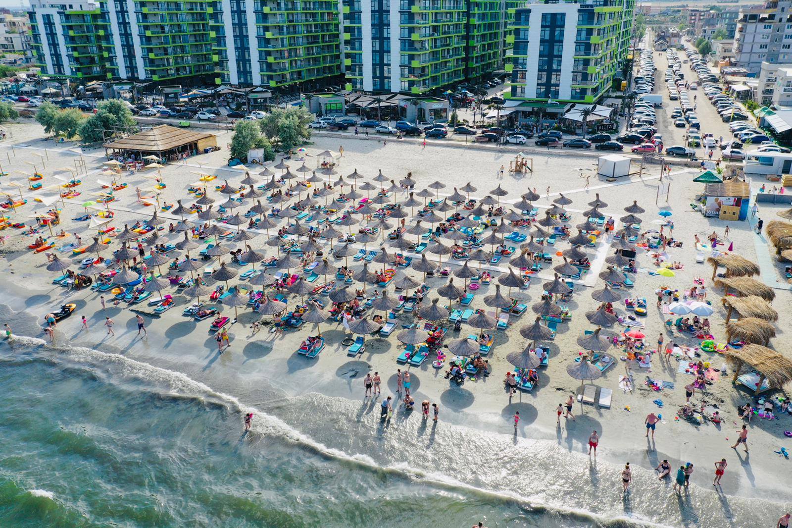 Mamaia Nord - Plaja și hotelurile la apus